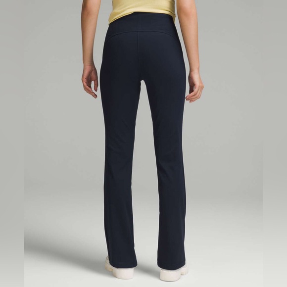 Lululemon smooth fit pull on high rise Classic Navy Straight-Leg Pants trousers - Picture 3 of 11
